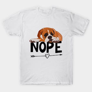 Boxer Dog Nope T-Shirt